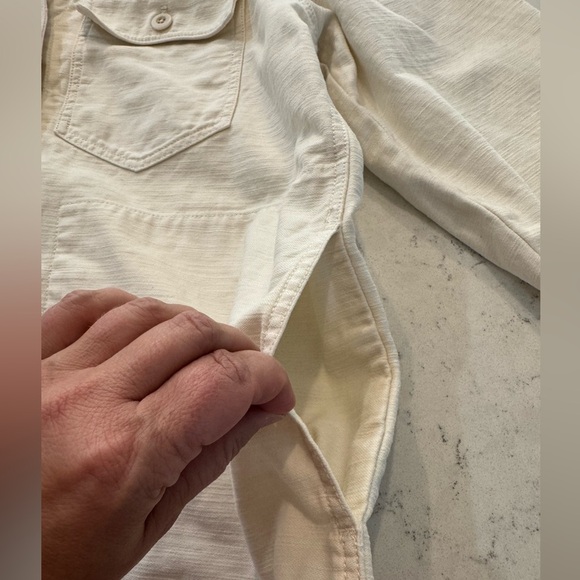 Madewell Drakefield Oversized Shirt-Jacket in Ecru Women’s Size Large - Picture 9 of 14